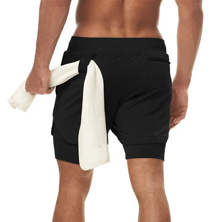 Shorts para atividade física masculina 2 em 1