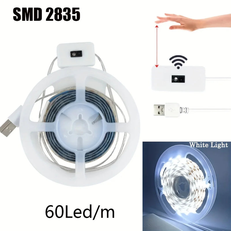 Fita de LED discreta com sensor de movimento, controladora