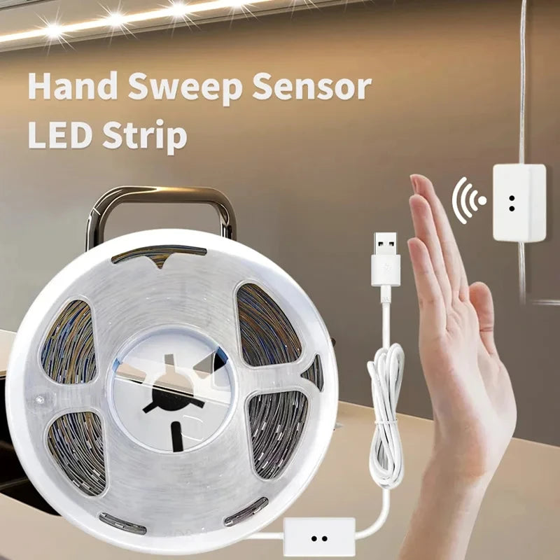 Fita de LED discreta com sensor de movimento, controladora